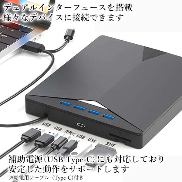 Amazon.co.jp: 外付けBlu-rayドライブ Win11/Mac対応 7-in-1 USB